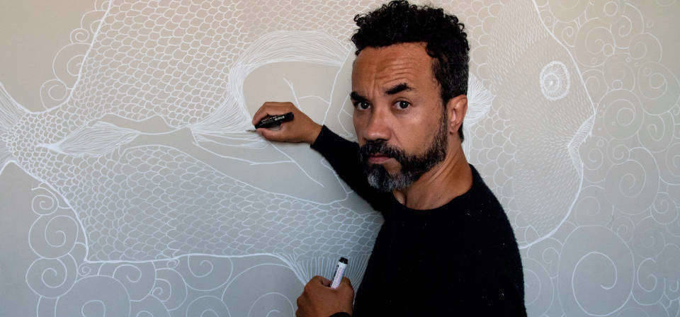Artista plástico, ilustrador e realizador independente, Catapreta exibe cinco obras gestadas na pandemia