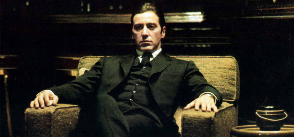 Pacino como Michael Corleone em 'O Poderoso Chefão' (1972): mostra revisita papéis mais sólidos na carreira do ator