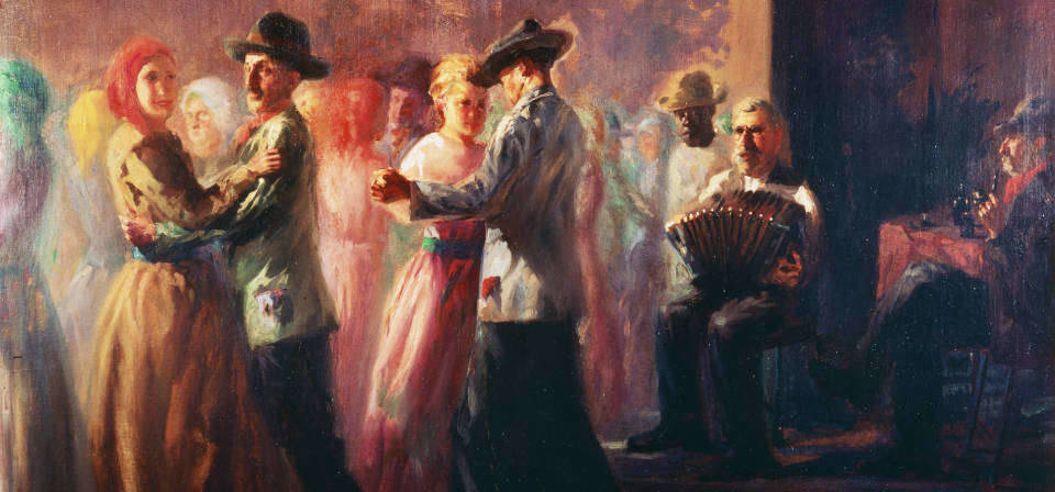 'Baile na Roça', pintada por Portinari aos 20 anos, ficou muito tempo perdida e marca início das temáticas brasileiras em sua obra