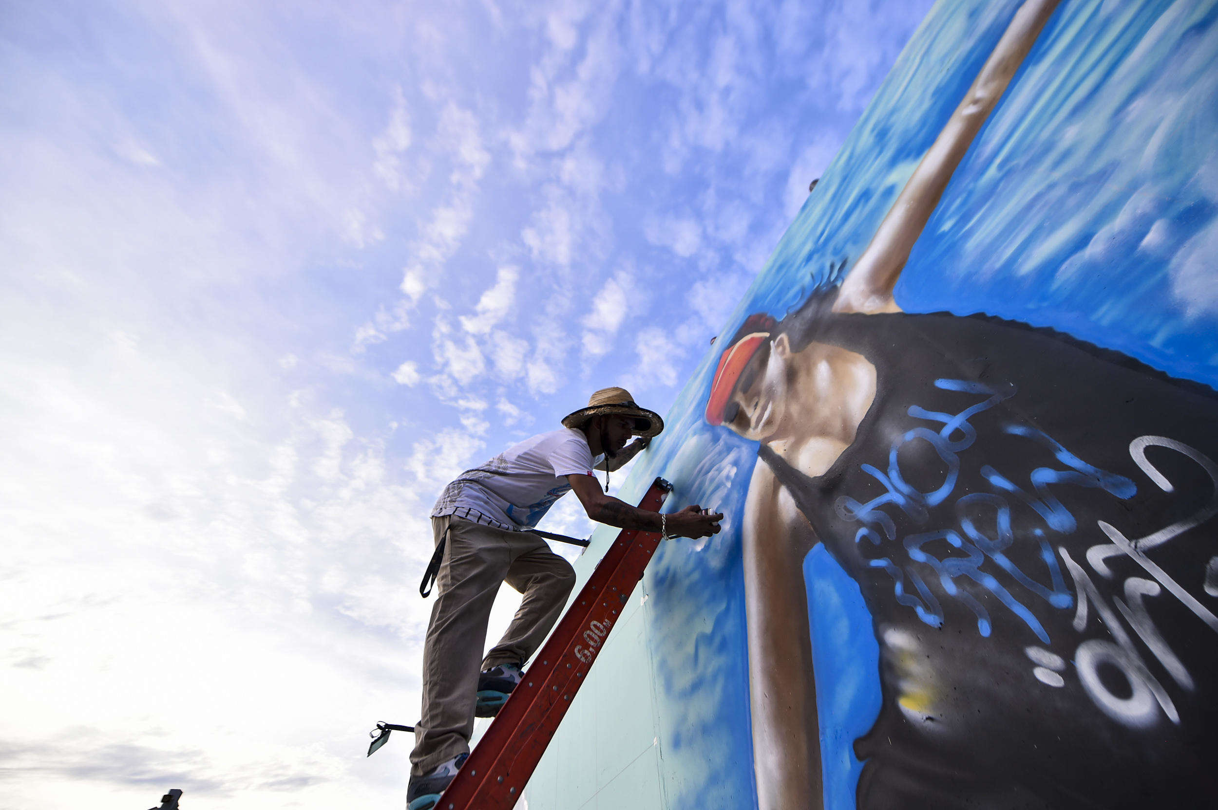 Grafites feitos por artistas de BH na Esplanada do Mineirão