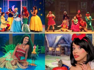 Os espetáculos contam com atores cantando ao vivo, figurinos luxuosos e cenários imersivos.