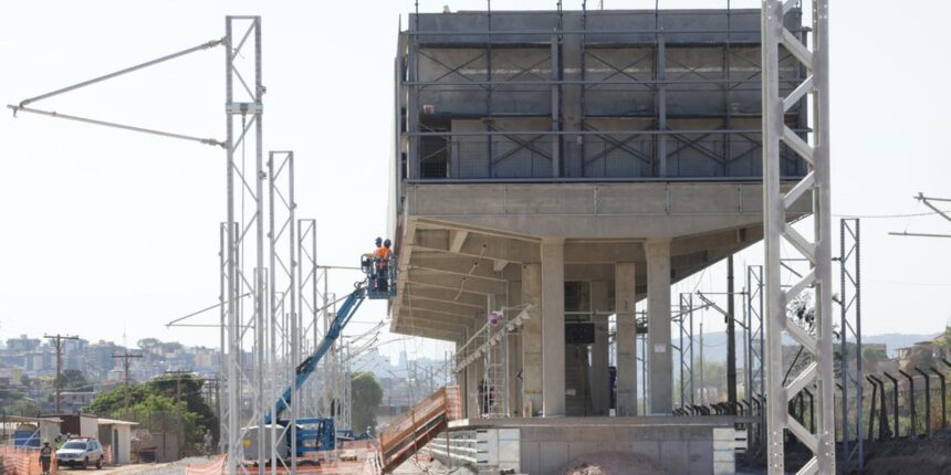 Imagem mostra reformas na Estação Novo Eldorado.
