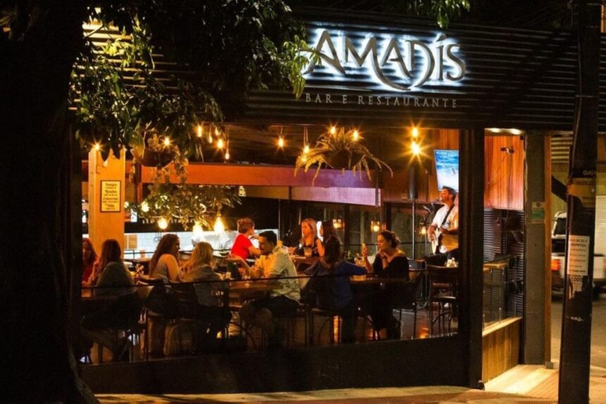 Imagem mostrar bar Amadís na região da Pampulha.