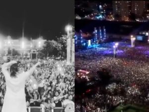 Marília Mendonça de frente para público