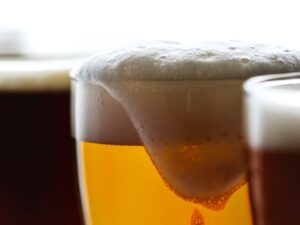 Pints de fotografia macro de chope