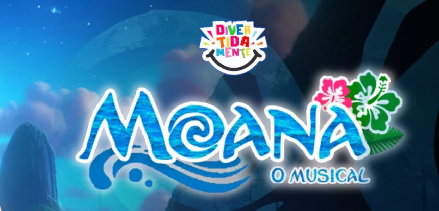 Cena do espetáculo Moana, o musical, em cartaz em Belo Horizonte