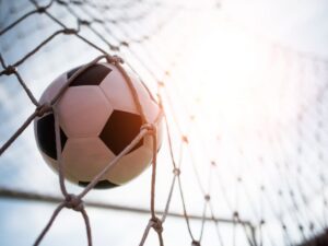 Futebol em conceito de sucesso de gol