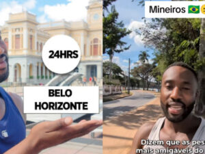 Keanu Campbell em vídeo nas redes sociais após passar 24 horas em Belo Horizonte
