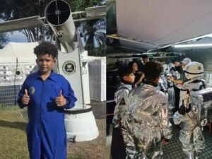 Ryan James, de 12 anos, representou Minas Gerais na missão análoga Moon II, em Brasília, e acumula mais de 40 medalhas em olimpíadas do conhecimento
