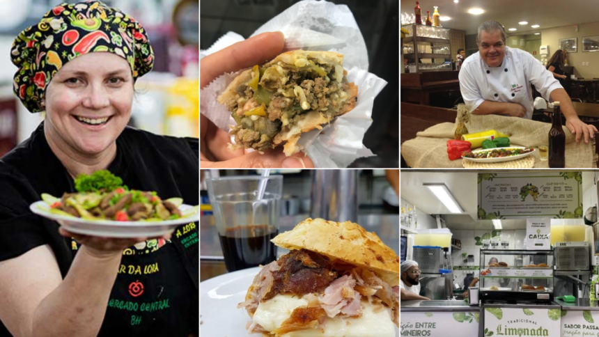 Mercado Central de BH com visitantes nos corredores gastronômicos