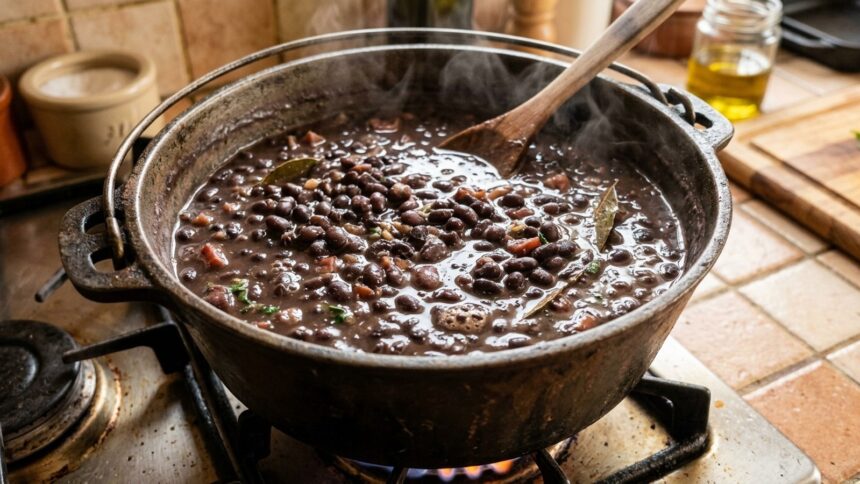 feijão com caldo grosso