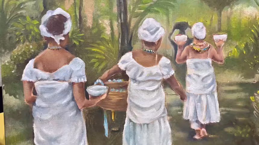 Artista visual João Gabriel Ifadare apresenta em sua primeira exposição individual telas que reínem identidade e ancestralidade